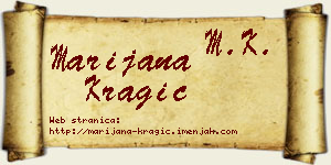 Marijana Kragić vizit kartica
